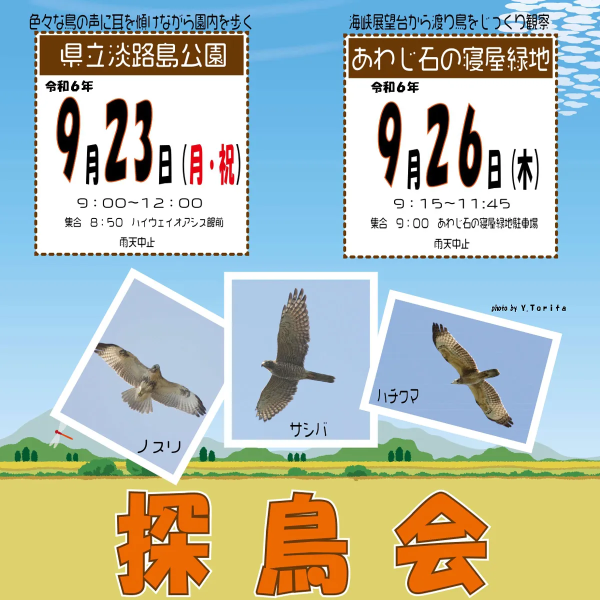 秋の野鳥会 淡路島公園